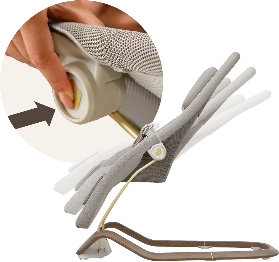 3段階リクライニング